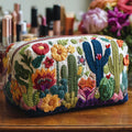Kaitlyn - Quilted Toiletry Bag - Desert Cactus Bloom