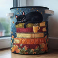 Sleepy Cat Library Laundry Basket