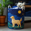 Starry Night Retriever Laundry Basket