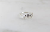 Sacred Hearts of the Holy Family Ring in Sterling Silver