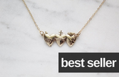 Sacred Hearts of the Holy Family Necklace
