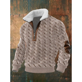 HIGH-COLLARED POLAR FLEECE SHIRT