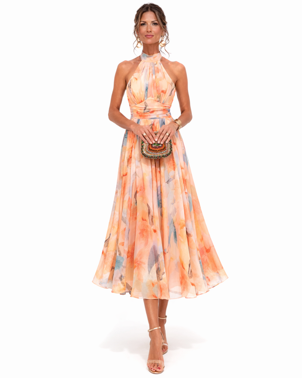 Aurora | Halterneck Maxi Dress