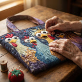 Liliana | Funny Chickens Quilted Tote