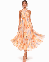 Aurora | Halterneck Maxi Dress