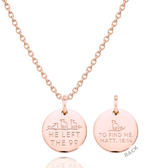 'He Left The 99' Necklace in Gold, Silver & Rose Gold