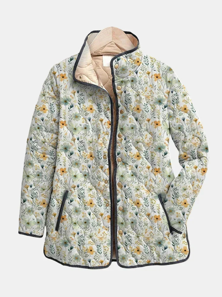 Nola | Beautiful, floral printed padded jacket