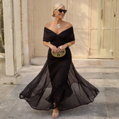 Mikaela | Maxi Dress with Off-the-Shoulder Design