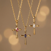Birthstone Faith Necklace
