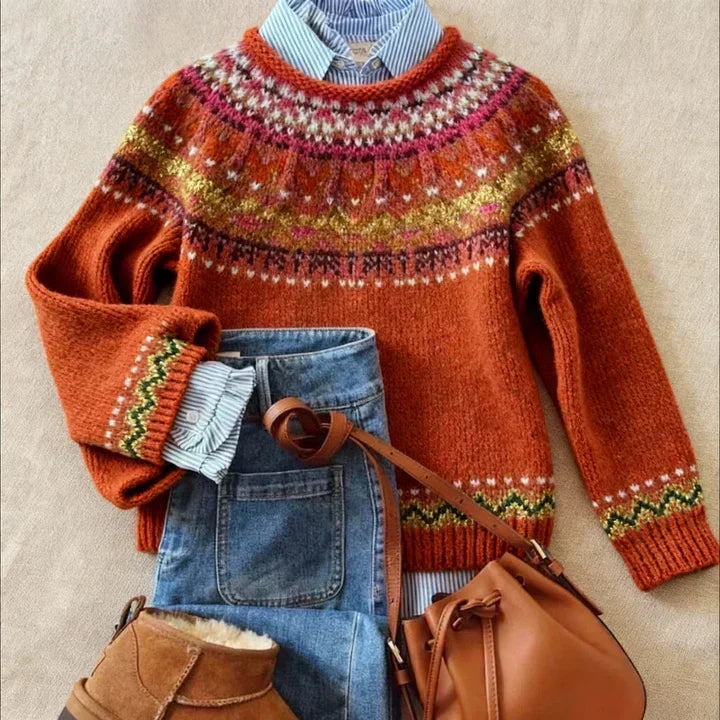 Simona™ | Stylish Vintage Knit Jumper