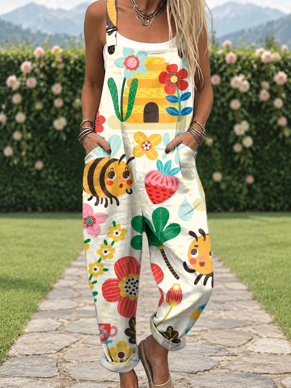 Felicia | Jumpsuit with Garden Bees
