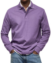 LAURENT MONACO | LUXURY POLO SHIRT WITH LONG SLEEVES