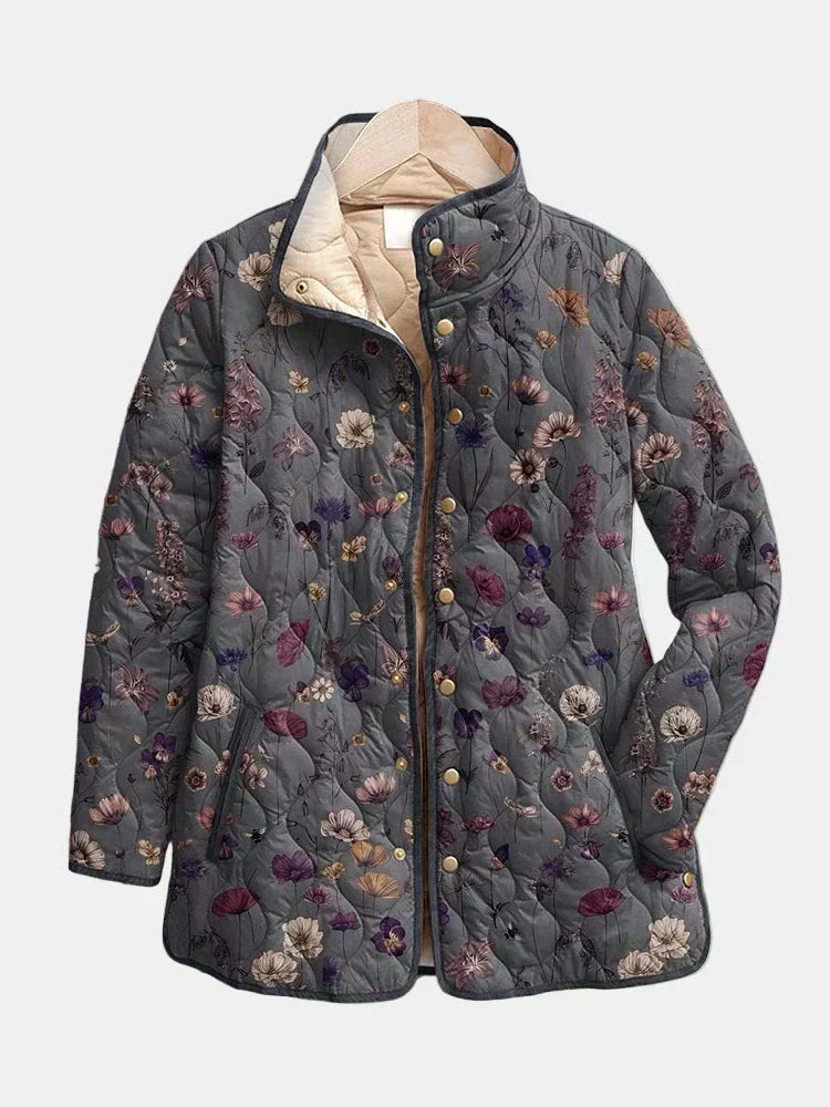 Niva | Vintage Floral Pattern Padded Jacket