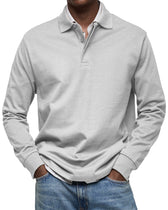 LAURENT MONACO | LUXURY POLO SHIRT WITH LONG SLEEVES