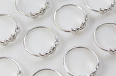 Sacred Hearts of the Holy Family Ring in Sterling Silver
