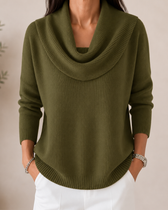 Caralina™ | Elegant Cowl Neck Knit Jumper