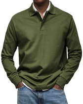 LAURENT MONACO | LUXURY POLO SHIRT WITH LONG SLEEVES