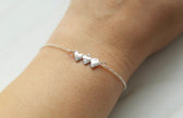 Sacred Hearts of the Holy Family Bracelet in Sterling Silver