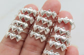 Sacred Hearts of the Holy Family Ring in Sterling Silver