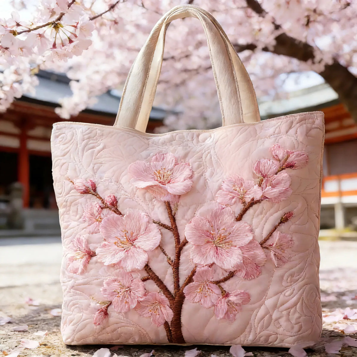 Blossom Serenity | Handmade Quilted Bag