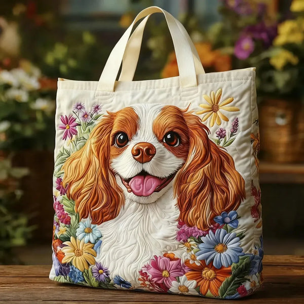 Blossom Pup | Handmade Quilted Tote