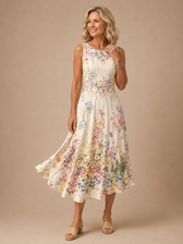 Paige | Sleeveless Midi Floral Dress