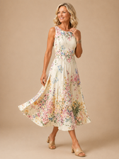 Paige | Sleeveless Midi Floral Dress