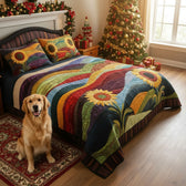 Sunflowers from the Countryside | 3-Piece Bedspread Set
