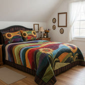 Sunflowers from the Countryside | 3-Piece Bedspread Set