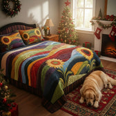 Sunflowers from the Countryside | 3-Piece Bedspread Set