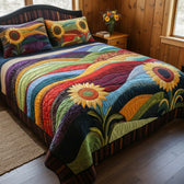 Sunflowers from the Countryside | 3-Piece Bedspread Set