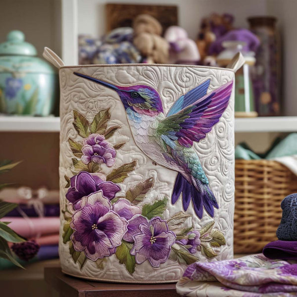 Kolibri in Bloom Laundry Basket