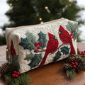 Mackenzie - Quilted Toiletry Bag - Red Quilt Pattern