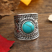 Ravik Stone Open Ring | White Gold