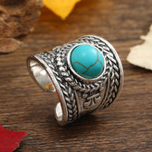 Ravik Stone Open Ring | White Gold