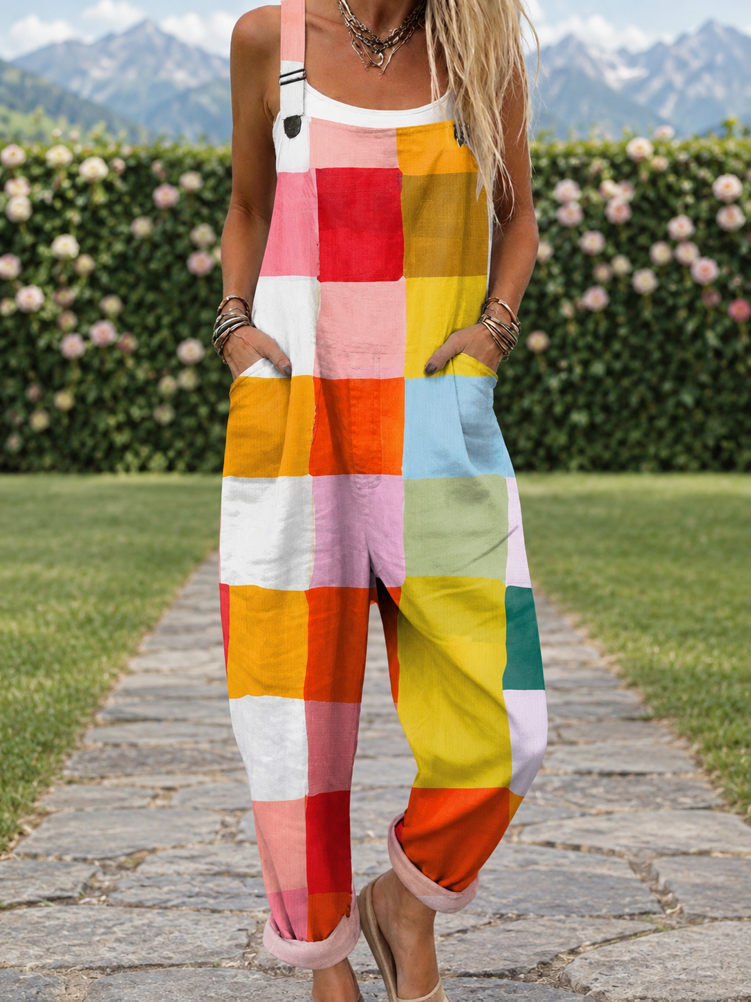Hanne | Patchwork-Style Jumpsuit