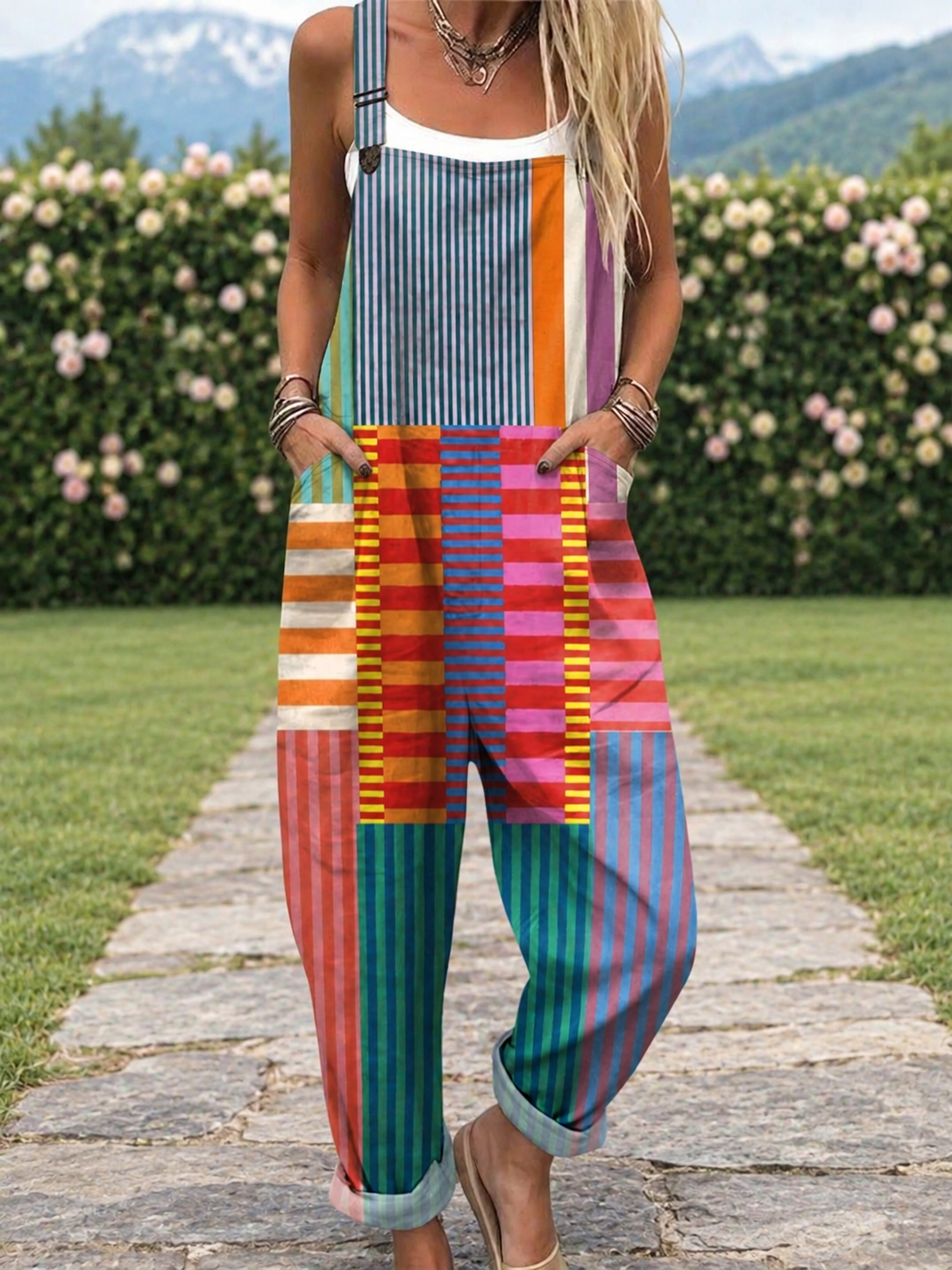 Sigrid | Jumpsuit with Rainbow Stripes
