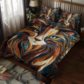 Cats in Patchwork | 3-Piece Bedspread Set