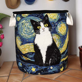 Elegant Feline Laundry Basket