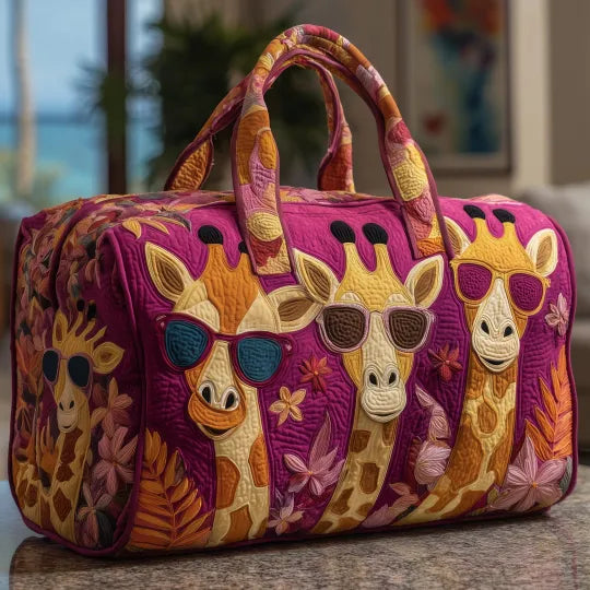 Sunny | Giraffes in Sunglasses Quilted Duffle