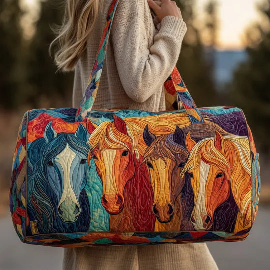 Mustang | Painted Horses Quilted Duffle