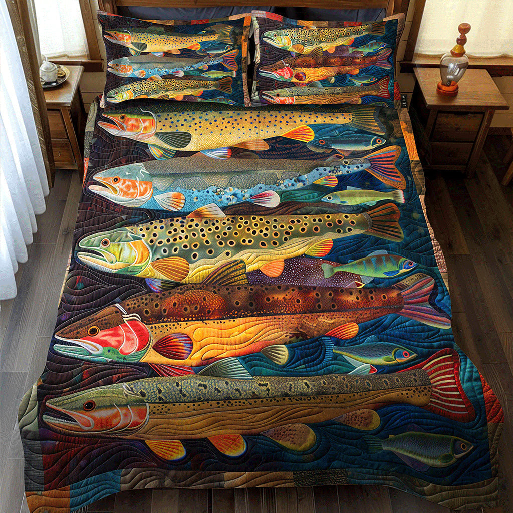 Rainbow Trout | 3-Piece Bedspread Set
