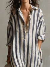 Amaris | Linen Long Sleeve Dress