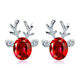 Festive Reindeer Crystal Earrings