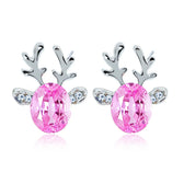 Festive Reindeer Crystal Earrings