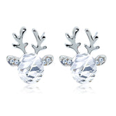 Festive Reindeer Crystal Earrings