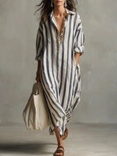 Amaris | Linen Long Sleeve Dress