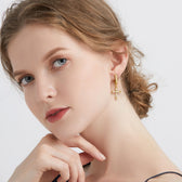 Byzantine Faith Cross Huggie Hoop Earrings