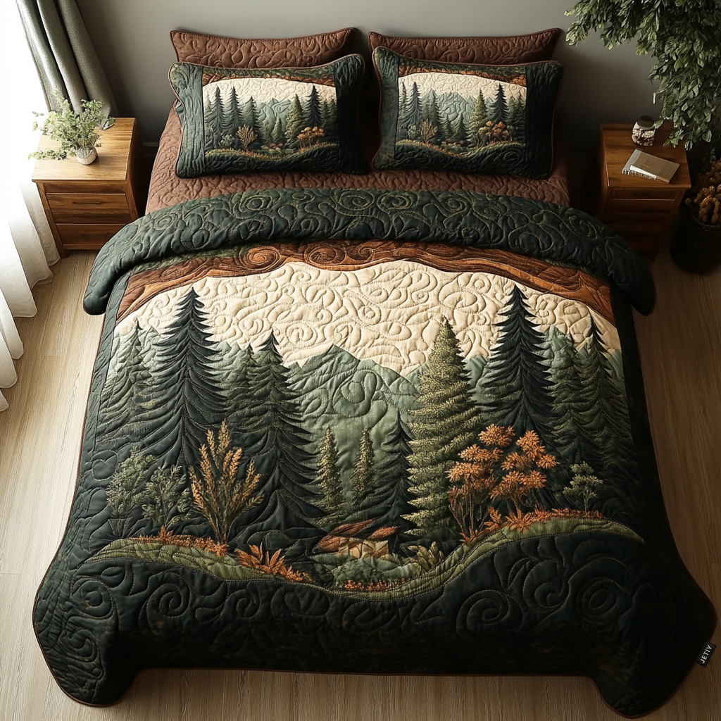 Woodland Landscape | 3-Piece Bedspread Set