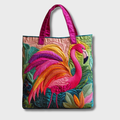 Brianna | Rainbow Flamingo Quilted Tote